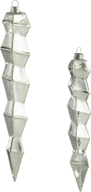 jagged icicle ornaments
