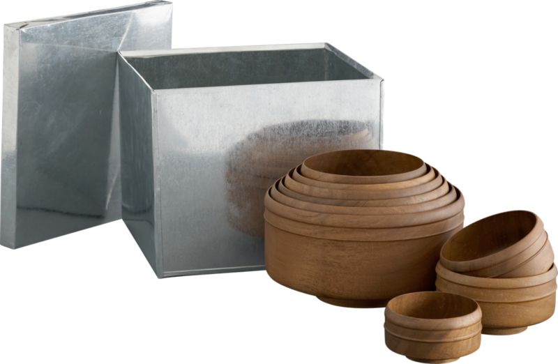 CB2 one of a find<br>jain monk bowls set of nine