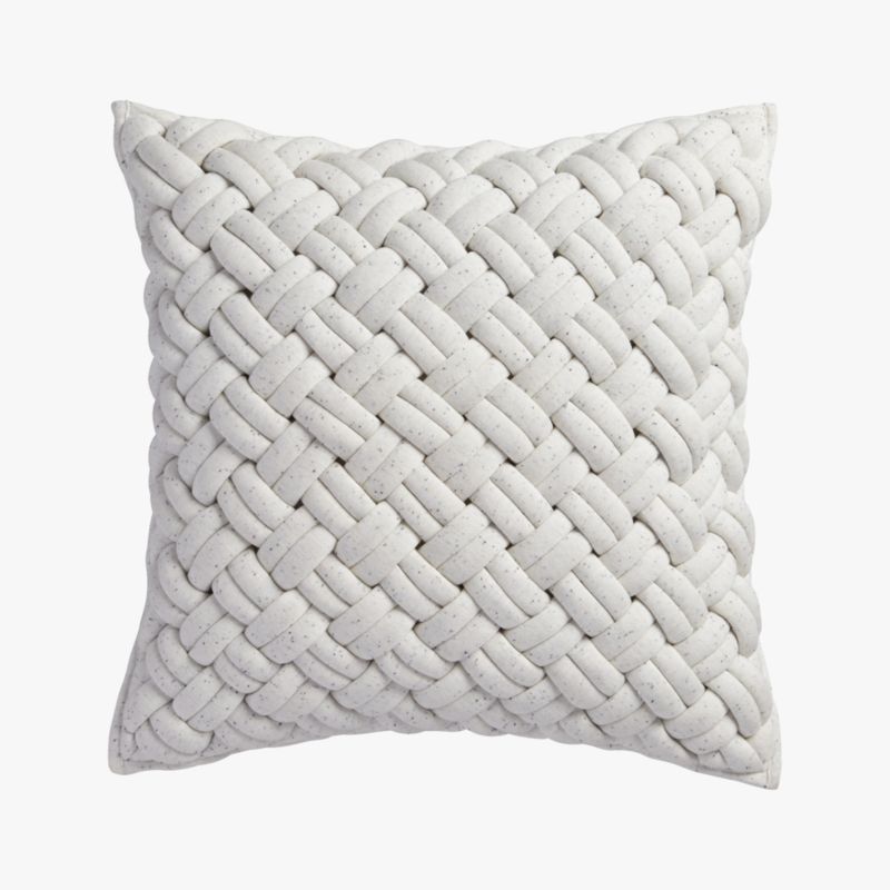 jersey interknit ivory 20" pillow with downalternative insert CB2