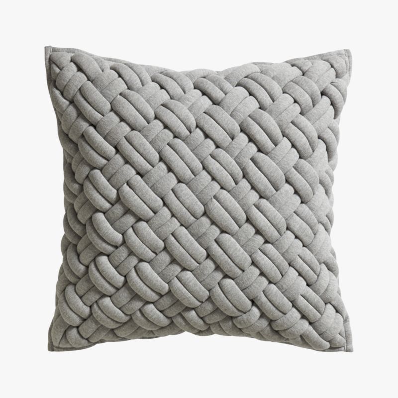 jersey interknit grey 20" pillow CB2