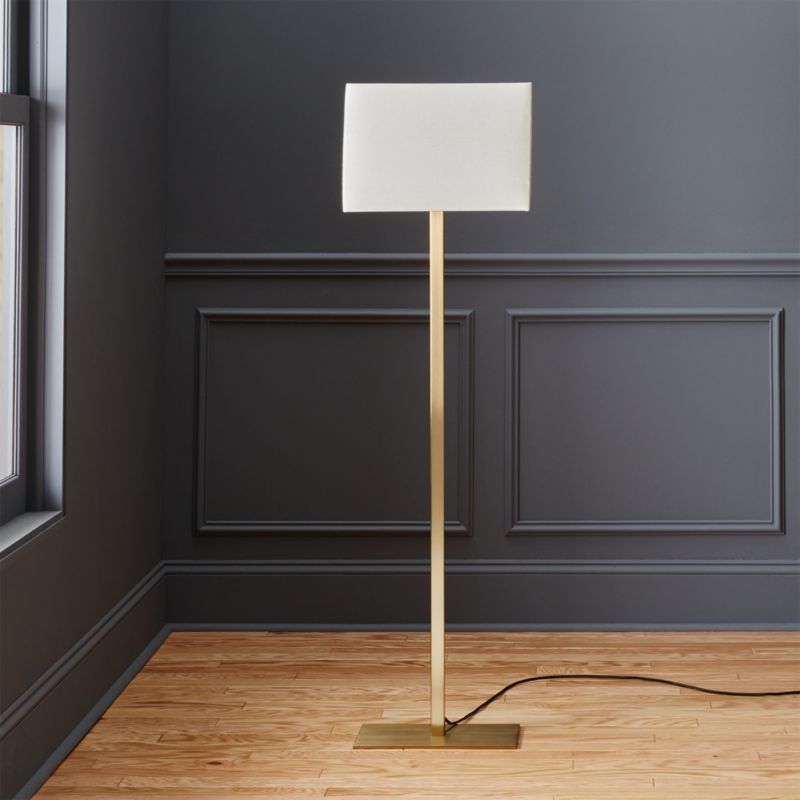 john metallic bronze floor lamp | CB2