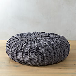 jumbo knit shale pouf
