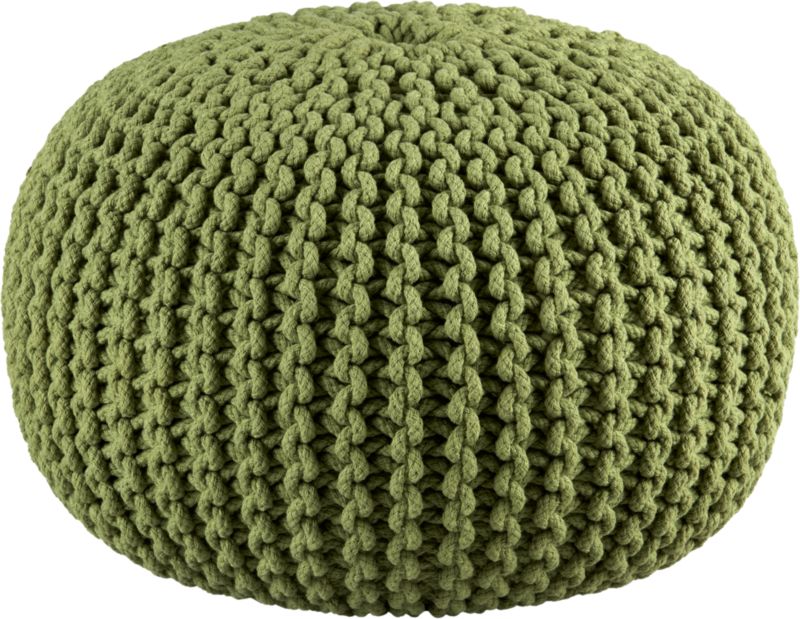 knitted camo pouf