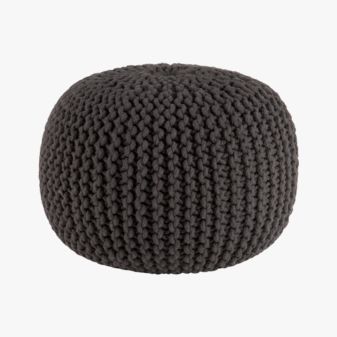 KnittedPoufGraphiteS12