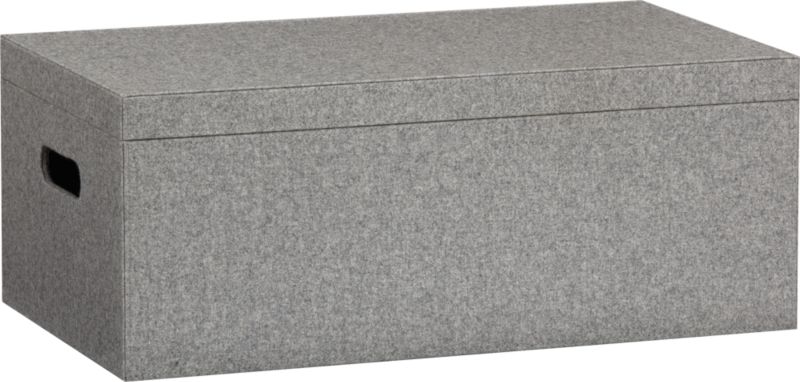 grey felt storage box