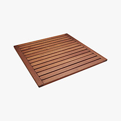 lateral teak bath mat