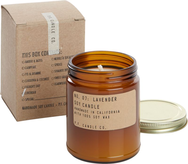 lavender soy candle CB2