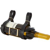 leather bicycle wine carrier