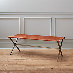 leather director's bench