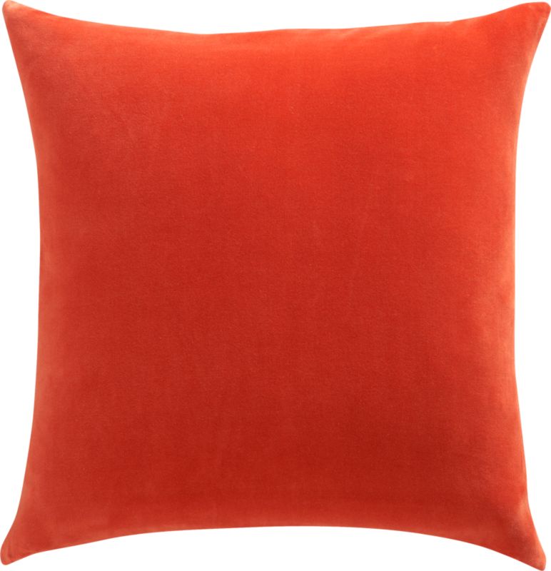 leisure burnt orange 23" pillow with downalternative insert CB2