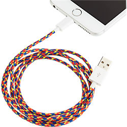 usb lightning red cable