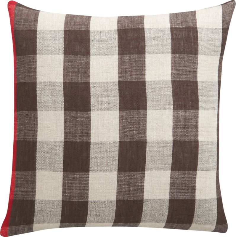 linen check 18" pillow