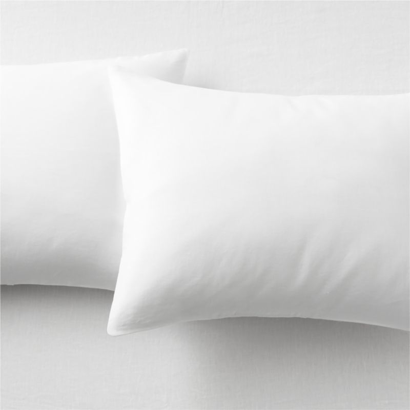 set of 2 linen white standard pillowcases. CB2