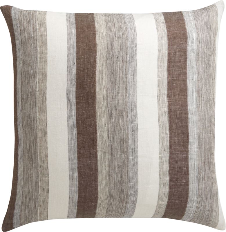 linen tall stripe 23" pillow