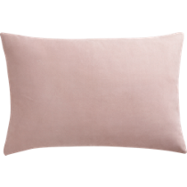 loki blush leather 18"x12" pillow