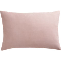 loki blush leather 18"x12" pillow