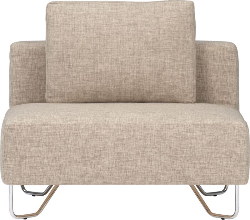 lotus armless chair in natural. overall: 38.5"Wx38.5"Dx32.5"Hinterior seat: 38.5"Wx26.5"Dx16.5"H