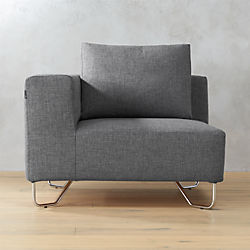 lotus grey corner chair