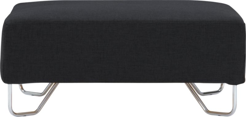 ottoman in antrazit. 38.5"Wx38.5"Dx16.5"H