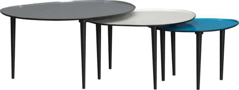 lucent nesting tables set of three