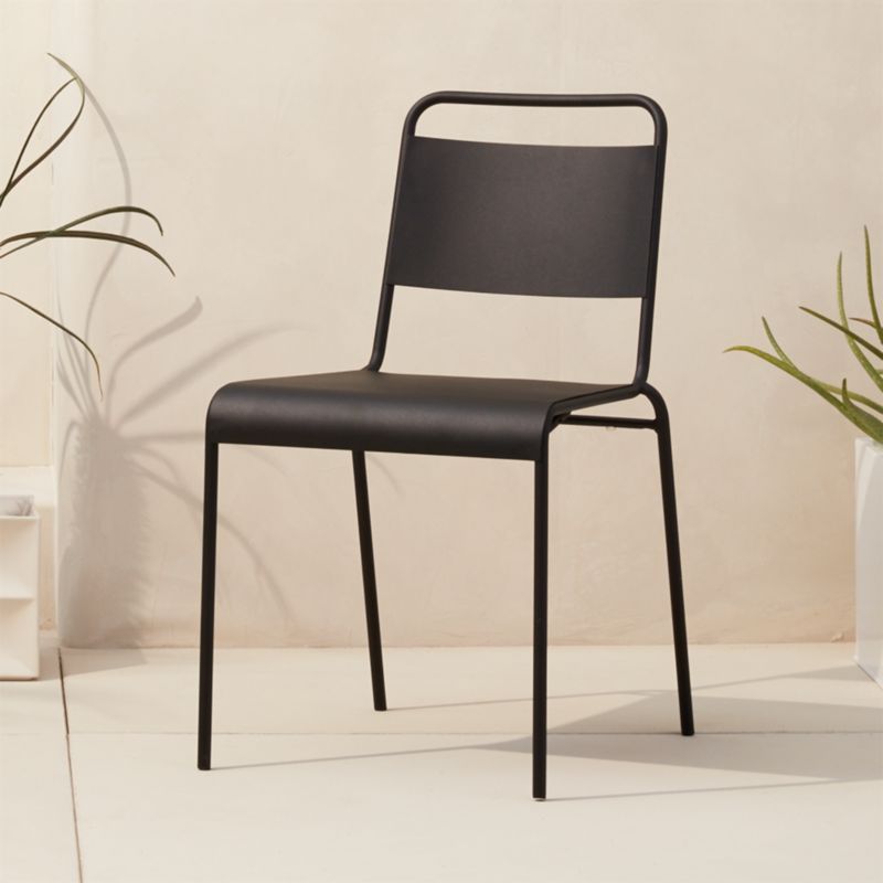 lucinda black stacking chair | CB2