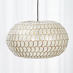 luna capiz pendant