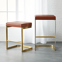 mack leather bar stools