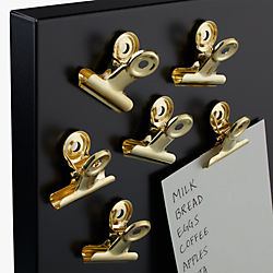 magnetic gold clips set of six