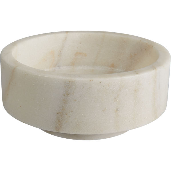 marble pillar candle holder CB2