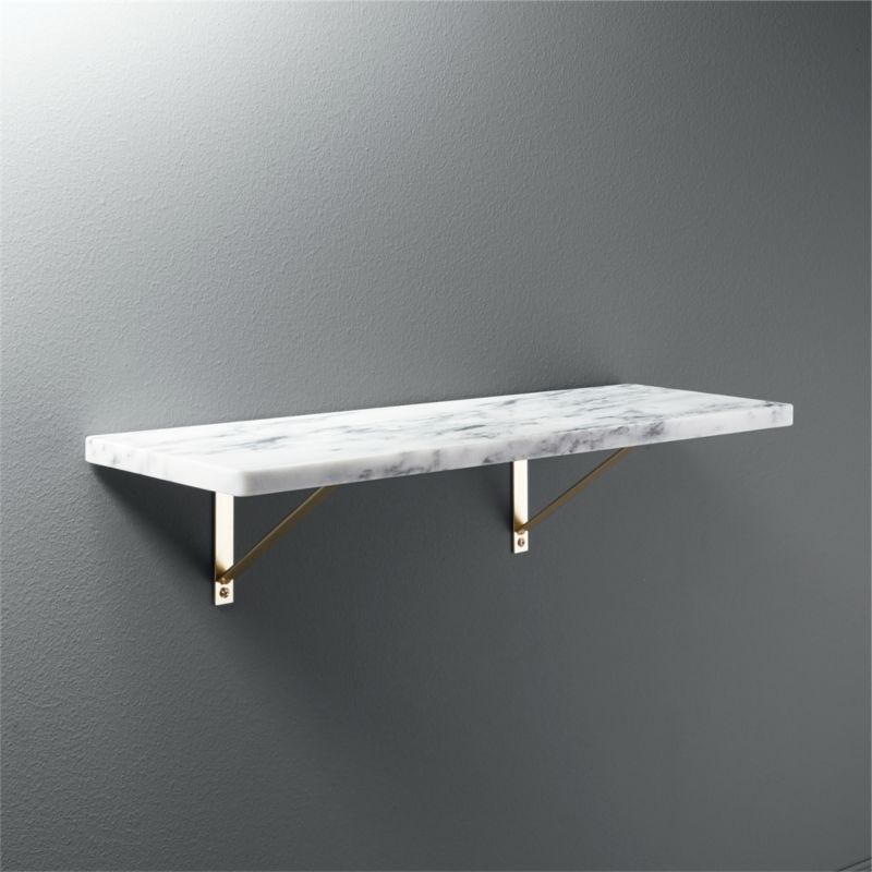 marble wallmounted shelf CB2