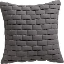 mason quilted grey 18" pillow