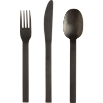 12-piece matte black flatware set