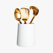 matte white utensil holder