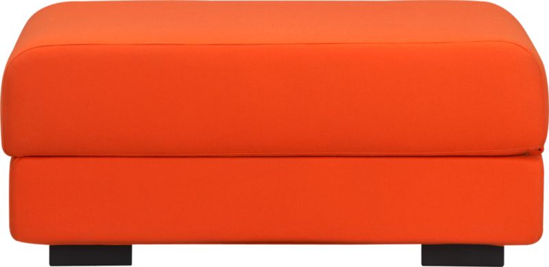 max orange felt sleeper ottoman