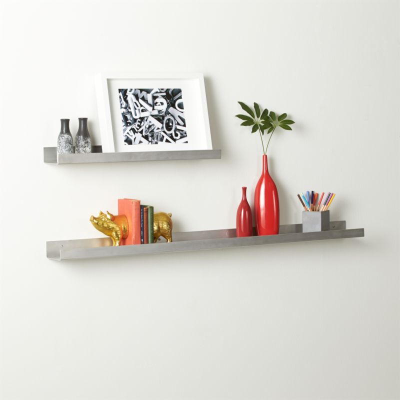 metal aluminum wall shelves CB2