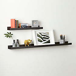 metal gunmetal wall shelves