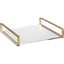 mirage acrylic and brass tray