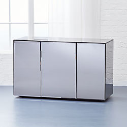 mirror media credenza