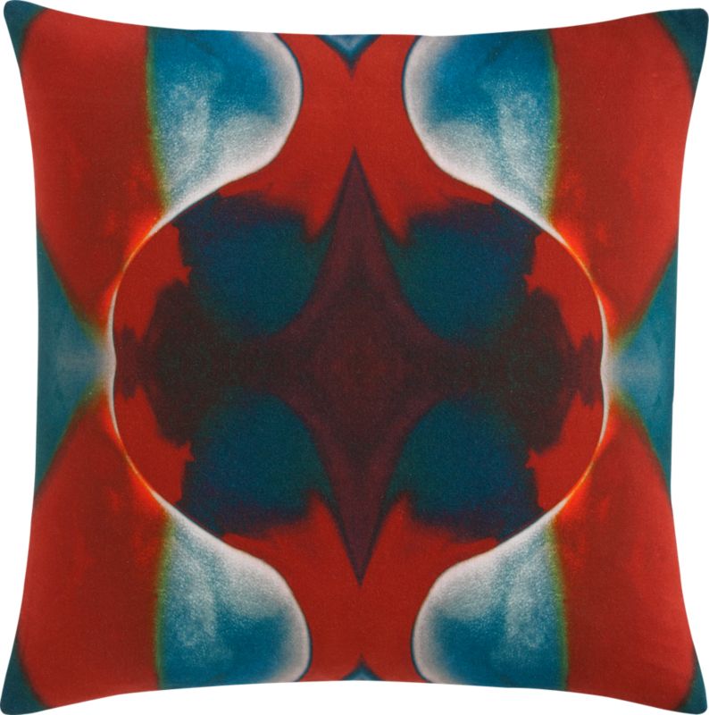 modern tribal blue 18" pillow