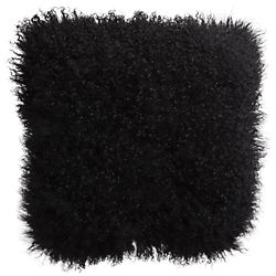 mongolian sheepskin black 16" pillow