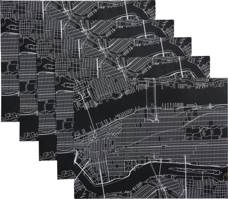 nyc paper placemats set of 25
