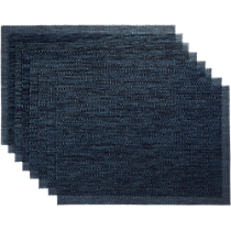 net navy blue placemats set of eight