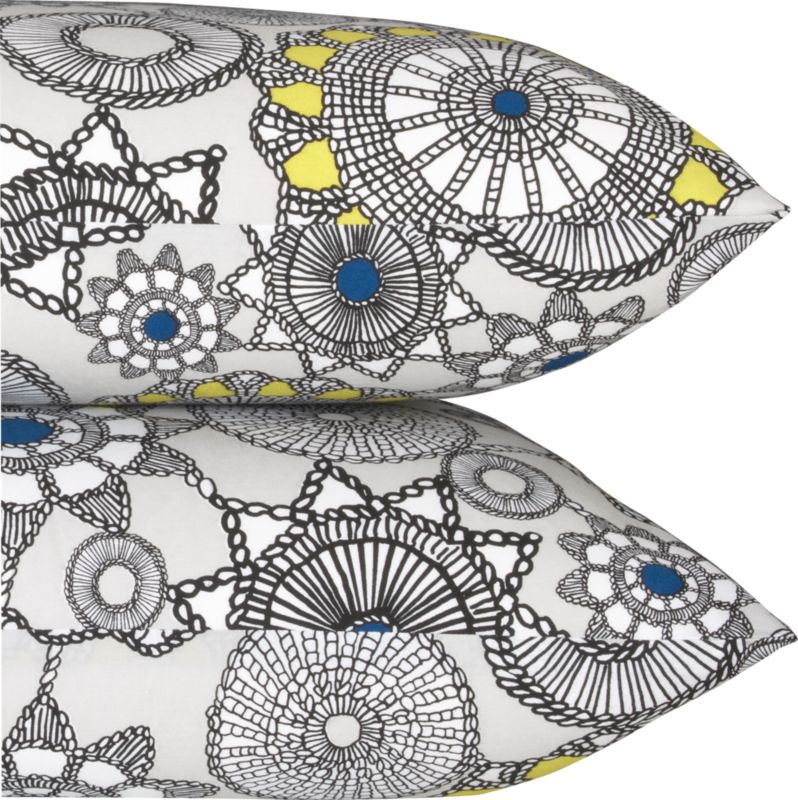 set of two standard organic shams. 26"Wx20"H