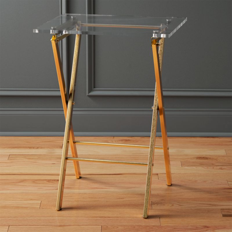 novo acrylic folding table CB2