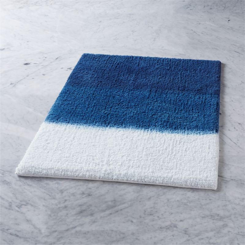 ombre blue bath mat CB2