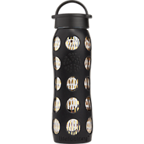 onyx black and gold water bottle