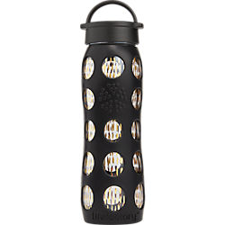 onyx black and gold water bottle