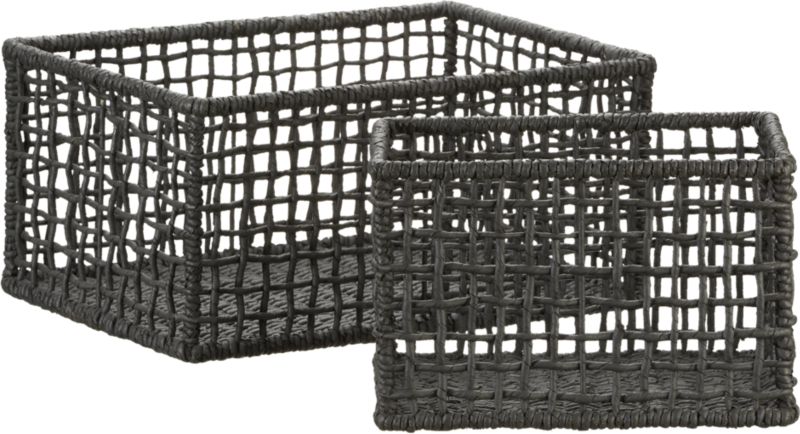 open weave storage baskets