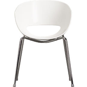 orbit white arm chair