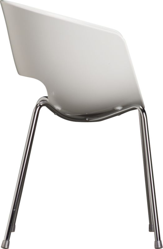 orbit white arm chair | CB2